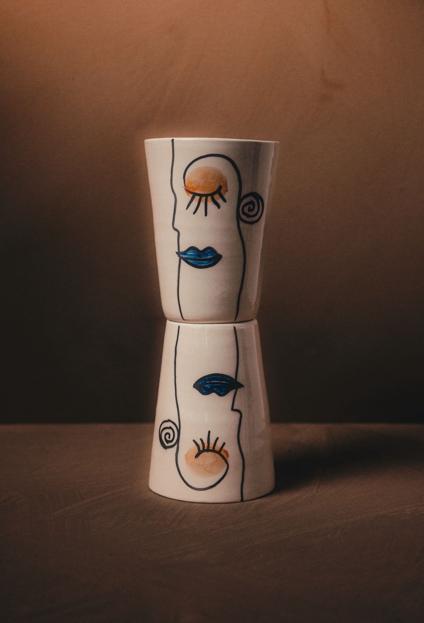 Set Safí - Platte und zwei Becher